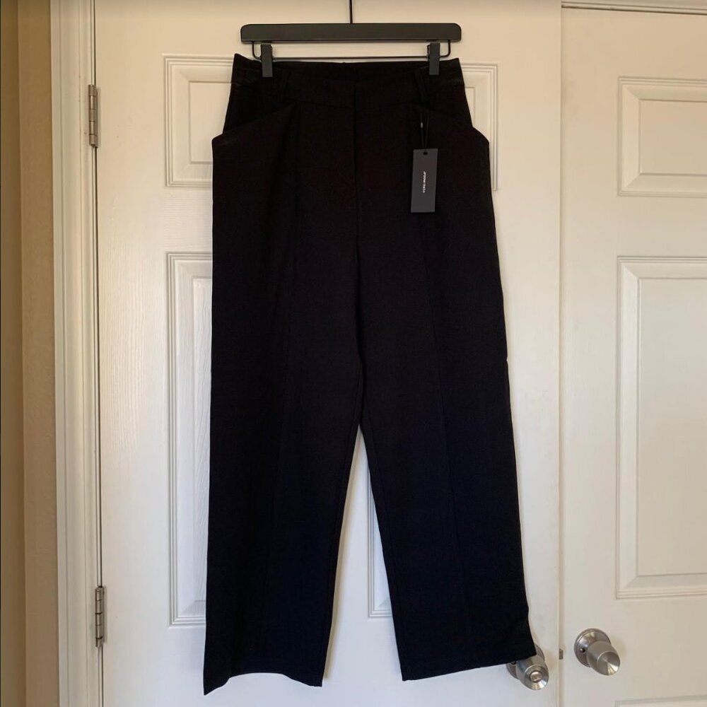 Vero Moda Straight Leg 7/8 High Rise Pant, Black, Size M, 32" Inseam